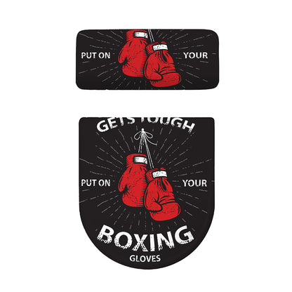 Put On Your Boxing Gloves Print Toilet Lid And Tank Cover Set