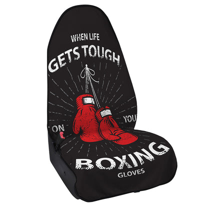 Put On Your Boxing Gloves Print Waterproof Car Seat Cover