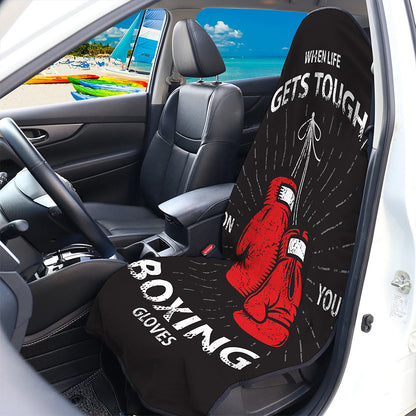 Put On Your Boxing Gloves Print Waterproof Car Seat Cover