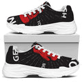Put On Your Boxing Gloves Print White Chunky Shoes