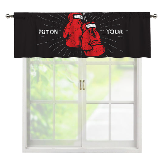 Put On Your Boxing Gloves Print Window Valance