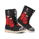 Put On Your Boxing Gloves Print Winter Boots
