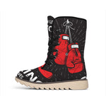 Put On Your Boxing Gloves Print Winter Boots