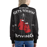 Put On Your Boxing Gloves Print Women's Bomber Jacket