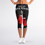 Put On Your Boxing Gloves Print Women's Capri Leggings