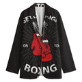 Put On Your Boxing Gloves Print Women's Cotton Blazer