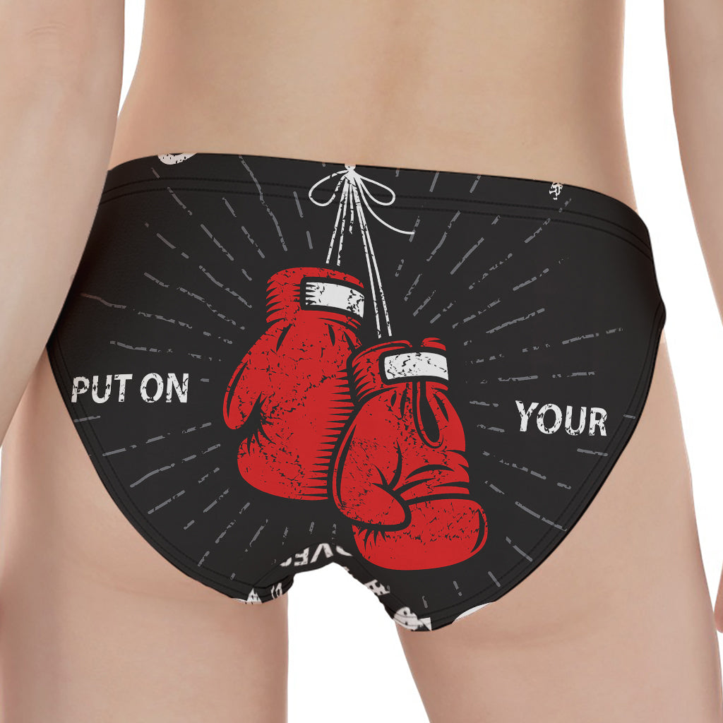 Put On Your Boxing Gloves Print Women's Panties