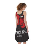 Put On Your Boxing Gloves Print Women's Sleeveless Dress