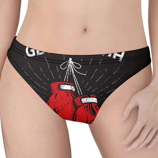 Put On Your Boxing Gloves Print Women's Thong