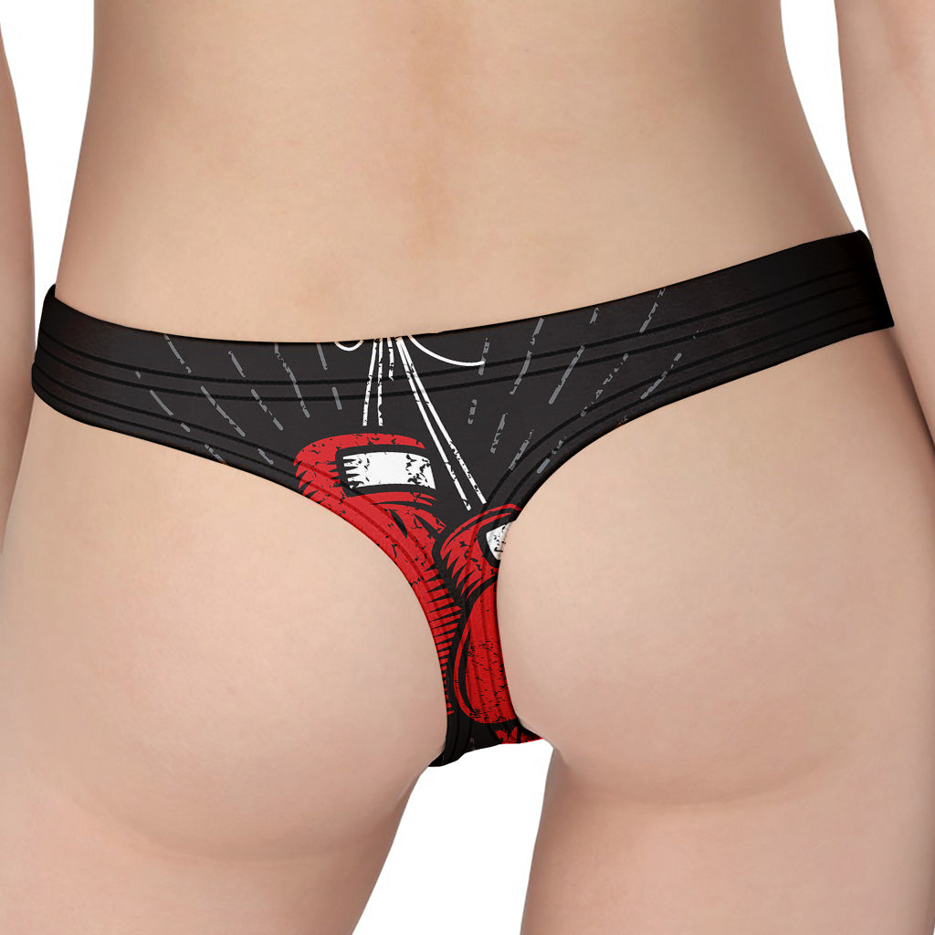 Put On Your Boxing Gloves Print Women's Thong