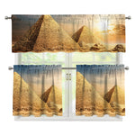 Pyramid Sunset Print 3 Piece Kitchen Curtains