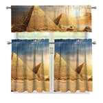 Pyramid Sunset Print 3 Piece Kitchen Curtains