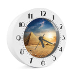 Pyramid Sunset Print Alarm Clock
