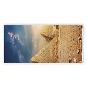 Pyramid Sunset Print Beach Towel