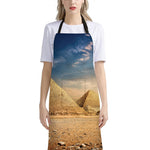 Pyramid Sunset Print Bib Apron With Pocket