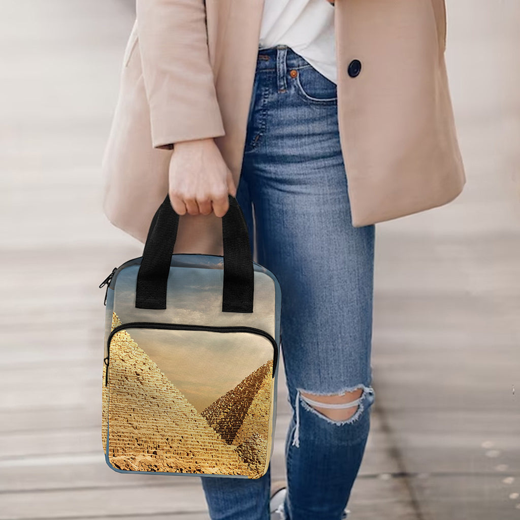 Pyramid Sunset Print Bible Tote Bag