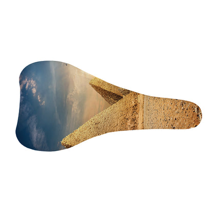 Pyramid Sunset Print Bicycle Seat Cover