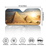 Pyramid Sunset Print Car Windshield Sun Shade