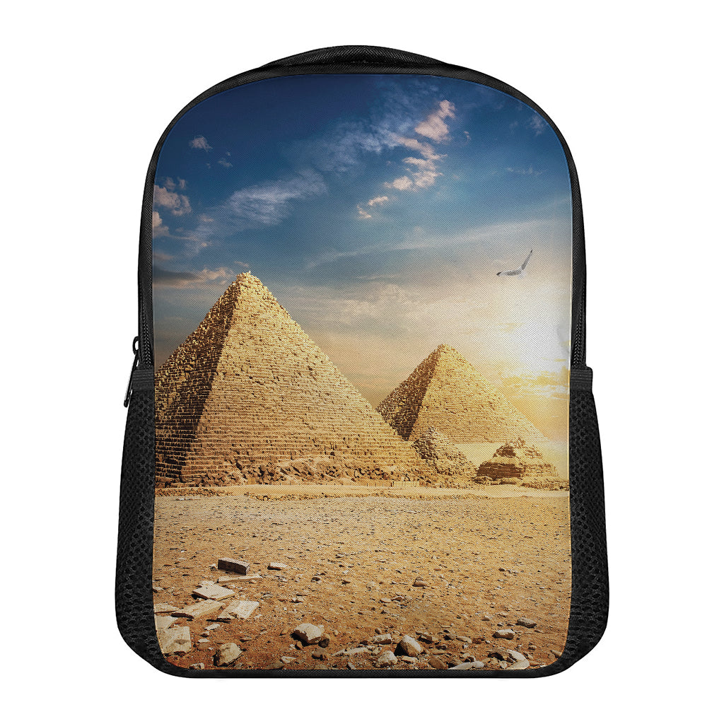 Pyramid Sunset Print Casual Backpack
