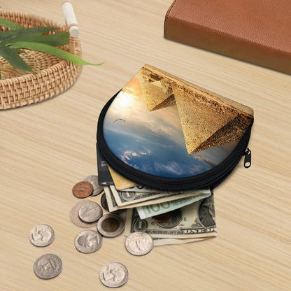 Pyramid Sunset Print Coin Purse