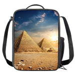 Pyramid Sunset Print Crossbody Lunch Bag
