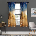 Pyramid Sunset Print Grommet Curtain Panels