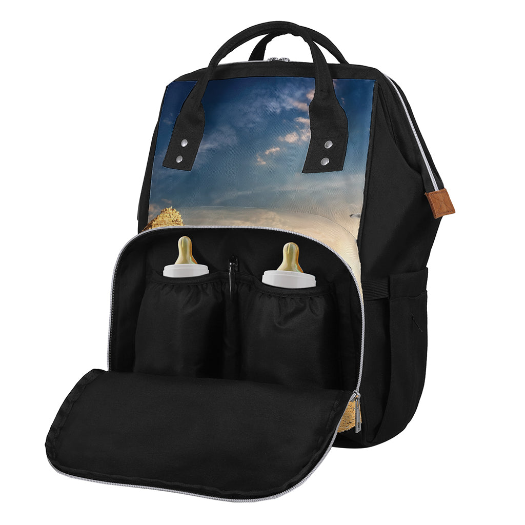 Pyramid Sunset Print Diaper Bag