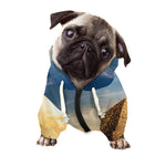 Pyramid Sunset Print Dog Zip Up Hoodie