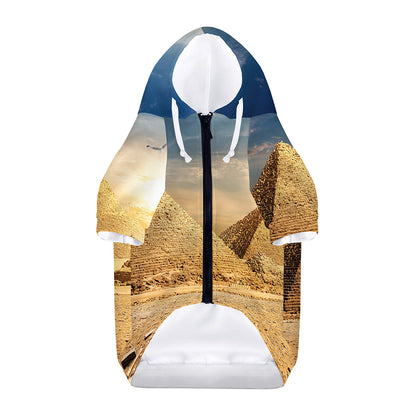 Pyramid Sunset Print Dog Zip Up Hoodie