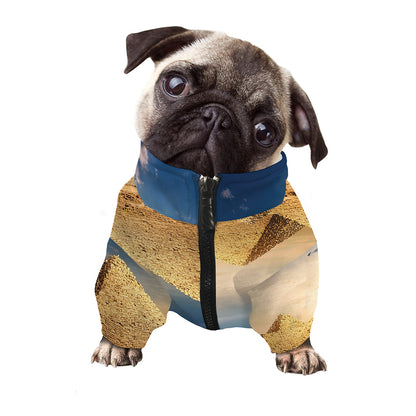 Pyramid Sunset Print Dog Zip Up Jacket