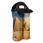 Pyramid Sunset Print Double Neoprene Wine Tote