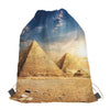 Pyramid Sunset Print Drawstring Bag