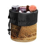 Pyramid Sunset Print Drawstring Makeup Bag
