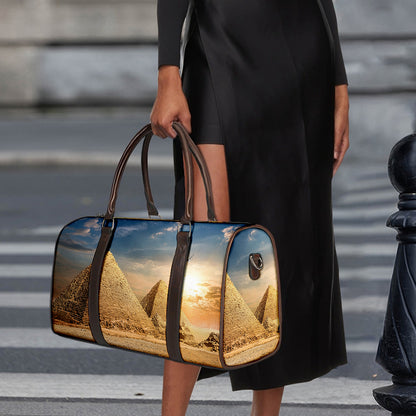 Pyramid Sunset Print Duffle Bag