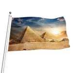 Pyramid Sunset Print Flag