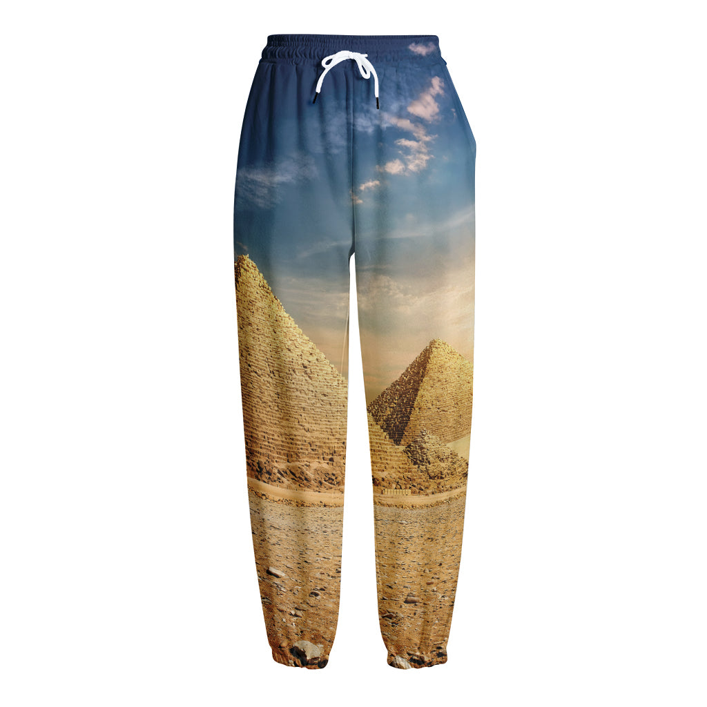 Pyramid Sunset Print Fleece Lined Knit Pants