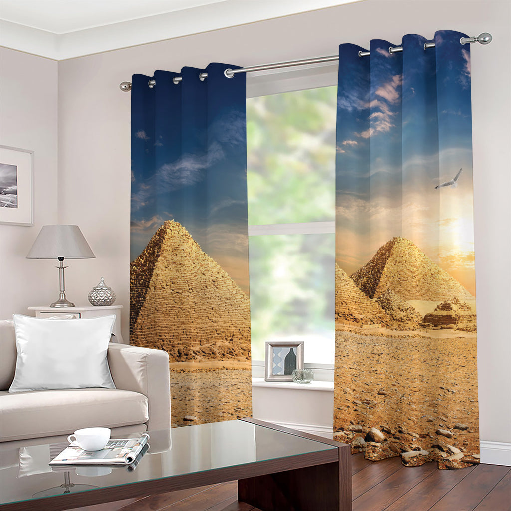 Pyramid Sunset Print Grommet Curtains