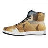 Pyramid Sunset Print High Top Leather Sneakers