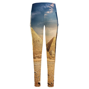 Pyramid Sunset Print High-Waisted Pocket Leggings