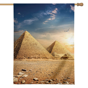 Pyramid Sunset Print House Flag