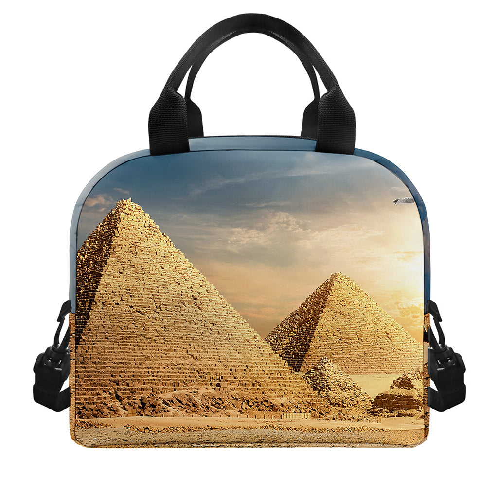 Pyramid Sunset Print Insulated Lunch Bag