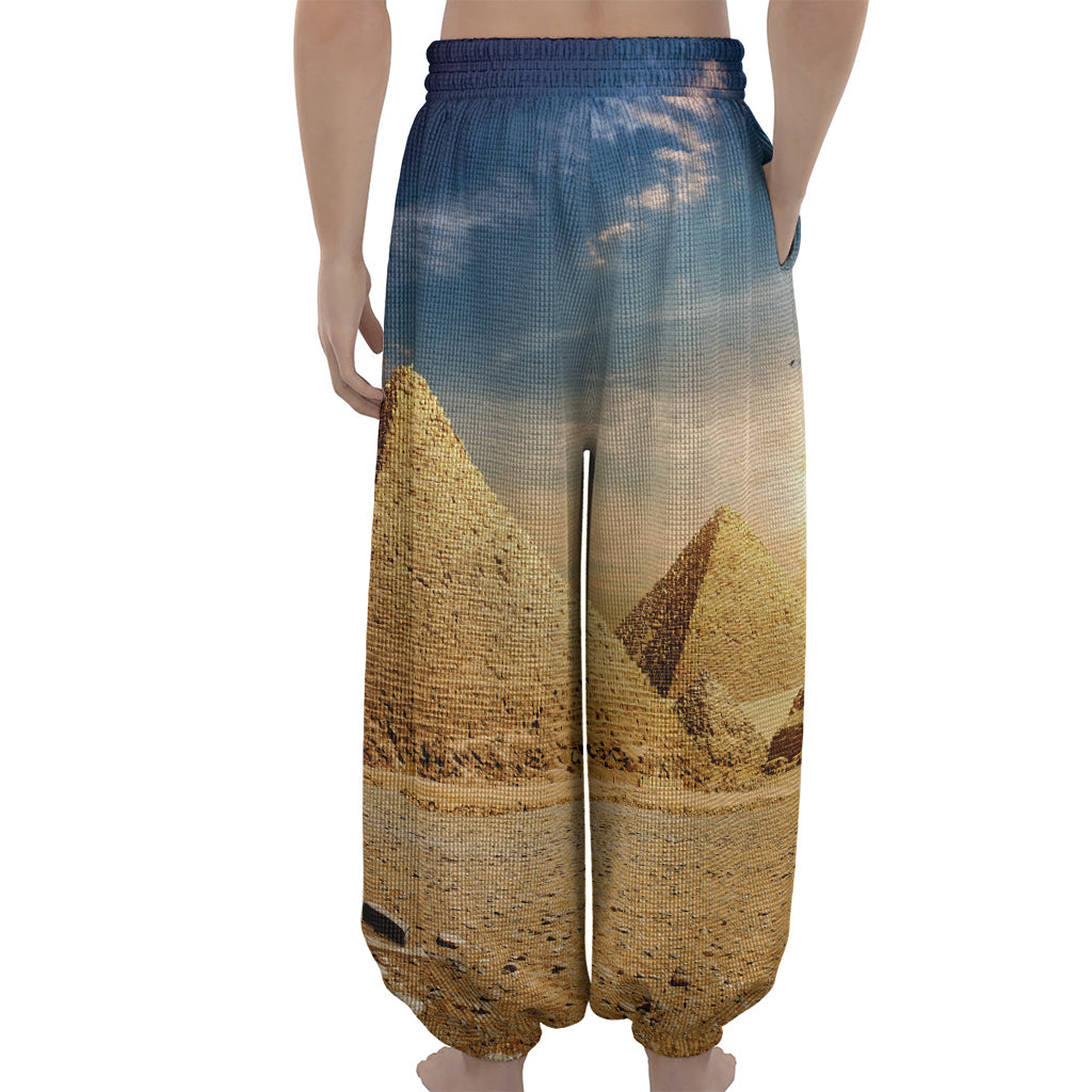 Pyramid Sunset Print Lantern Pants