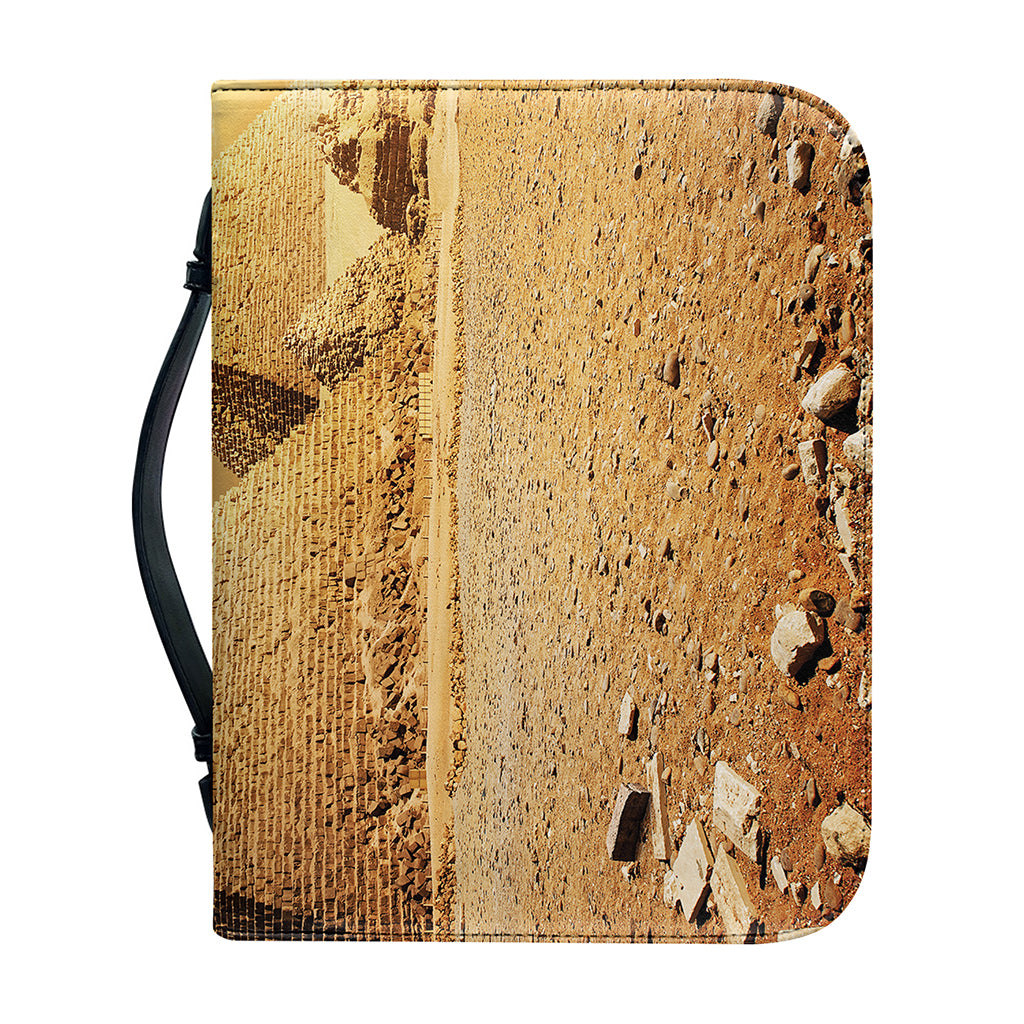 Pyramid Sunset Print Leather Bible Cover