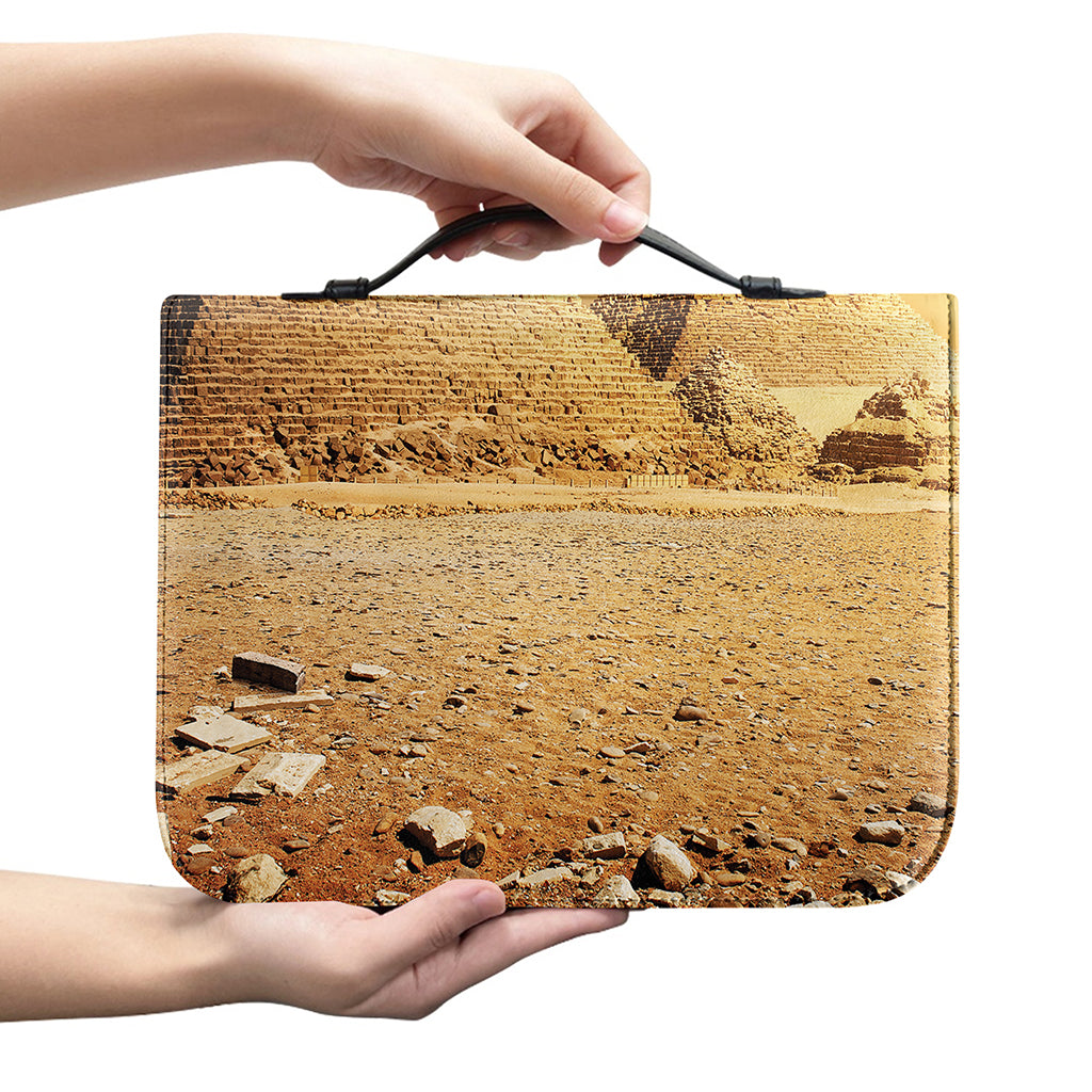 Pyramid Sunset Print Leather Bible Cover