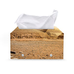 Pyramid Sunset Print Leather Tissue Box Cover