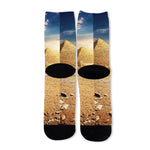 Pyramid Sunset Print Long Socks