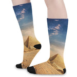 Pyramid Sunset Print Long Socks