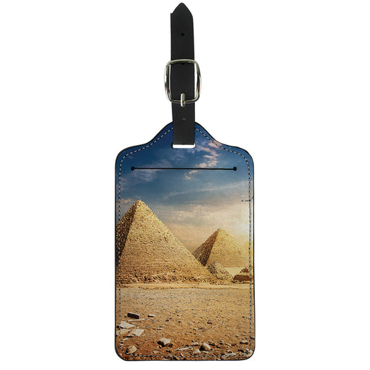 Pyramid Sunset Print Luggage Tag