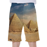 Pyramid Sunset Print Men's Beach Shorts