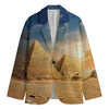 Pyramid Sunset Print Men's Blazer